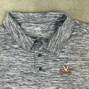 UVA University‎ of Virginia Cavaliars  Heather Gray Polo Shirt Size XL J America